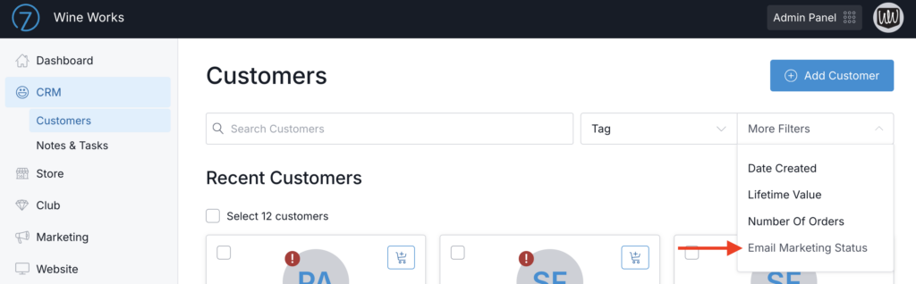 C7 email marketing status
